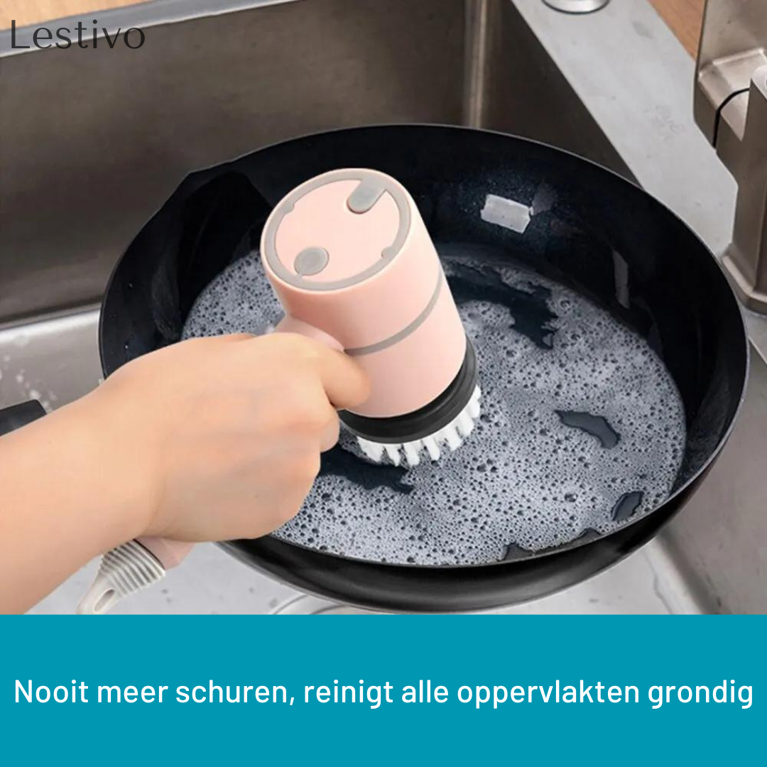Smart E-Brush™ - Maak van schoonmaken een makkie: Onze elektrische borstel kan elke kamer in huis aan