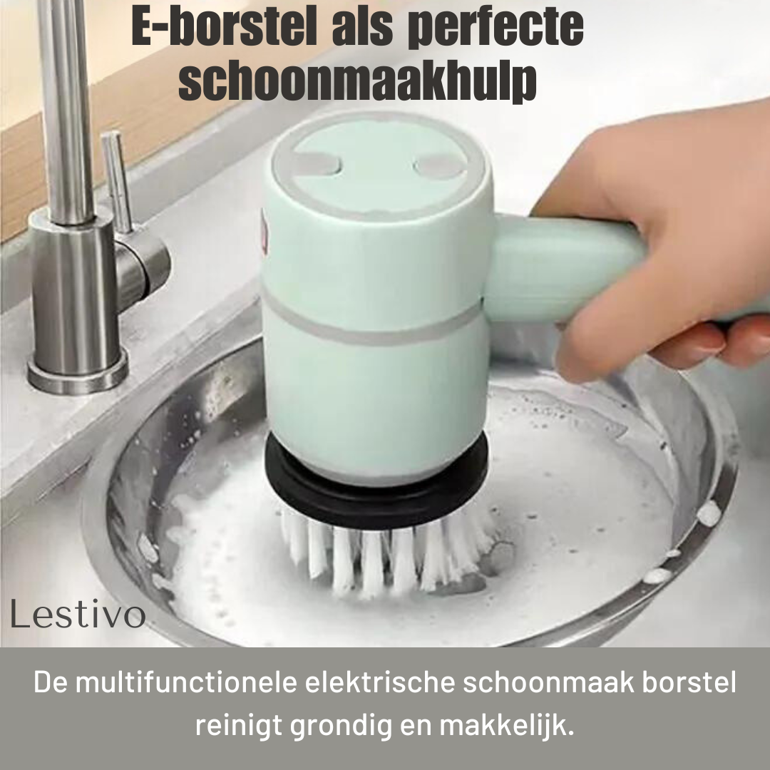 Smart E-Brush™ - Maak van schoonmaken een makkie: Onze elektrische borstel kan elke kamer in huis aan
