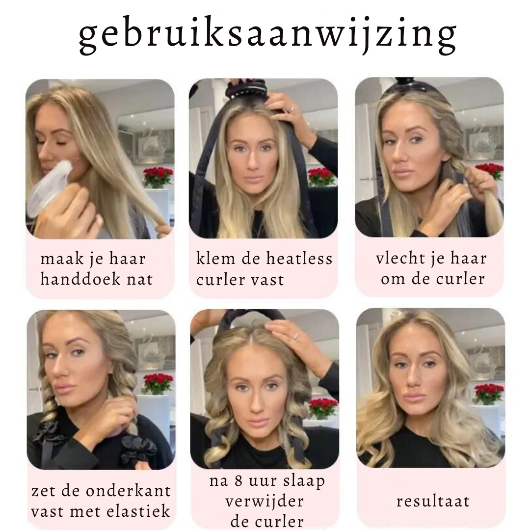 GlamCurl™| De Revolutionaire Heatless Curler | Voor Gezond en Langdurige Krullen