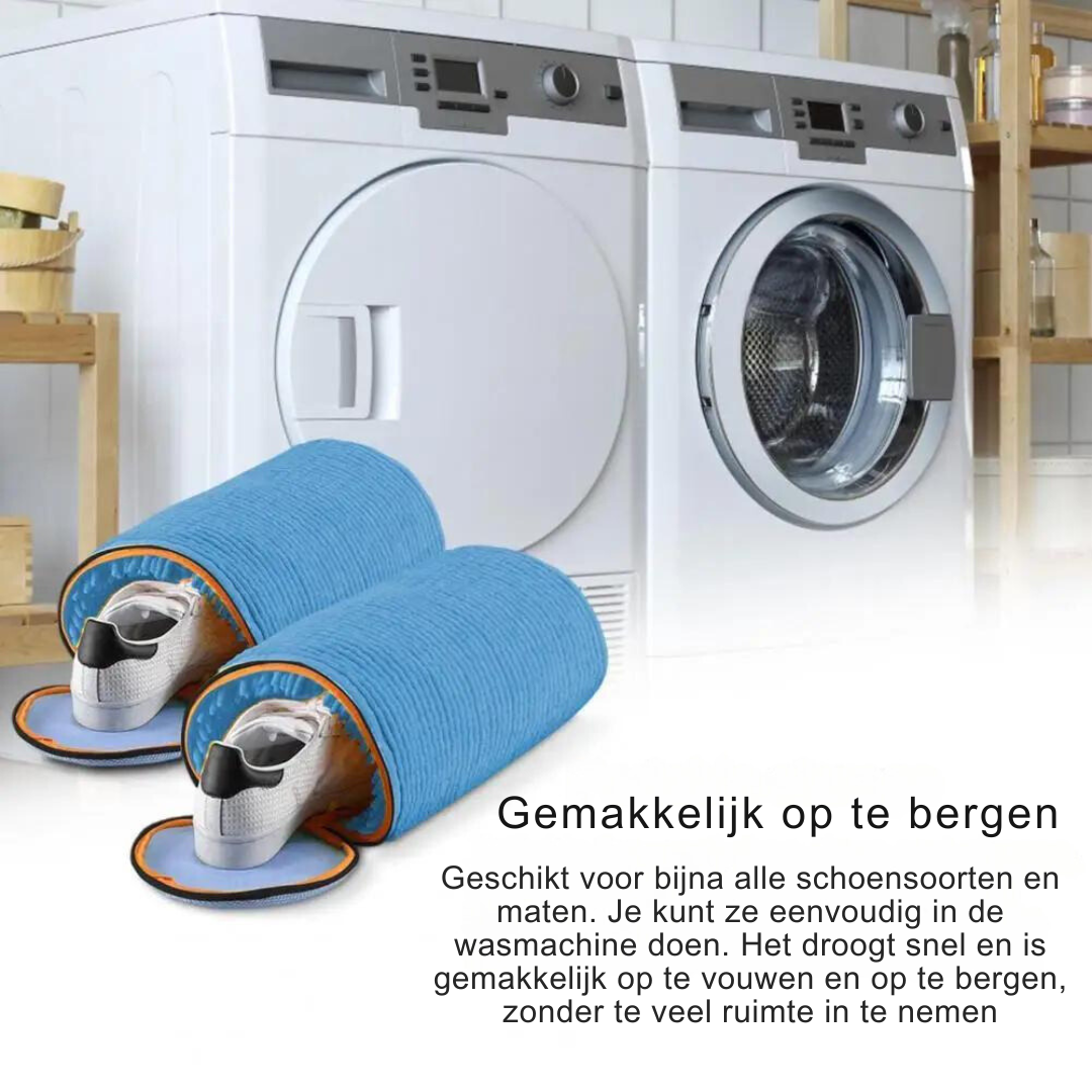 Schoenen waszak™ - Eindelijk een waszak die je festivalschoenen met gemak aankan!